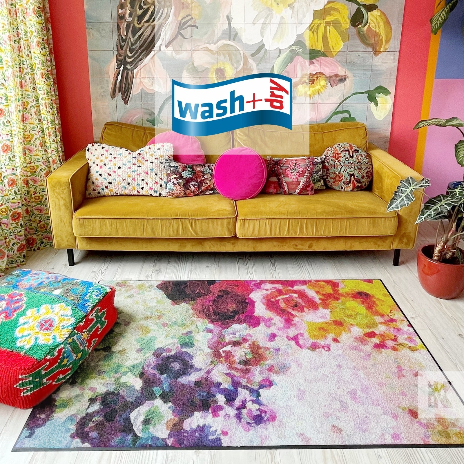 wash+dry(ウォッシュアンドドライ)マット Decor Cosmic Colours nature 70×120cm K022E ｜wash+dry(ウォッシュアンドドライ)マット Decor Cosmic